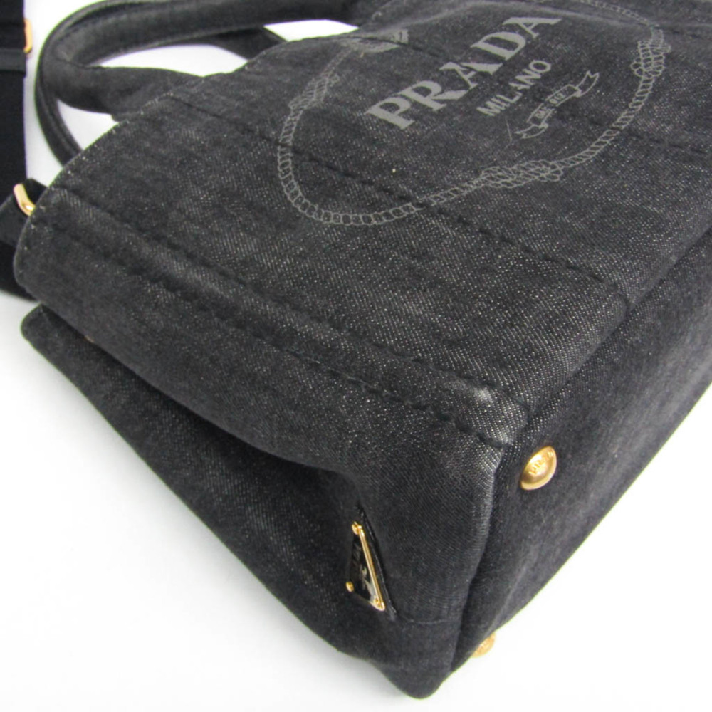 PRADA Black Canvas Shoulder Bag - Picture 7 of 16